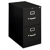 HON H412PP 2-Drawer Vertical Letter File, 26H x 15W x 22D, Black