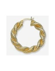 14k Swirl Tube Hoop Earrings