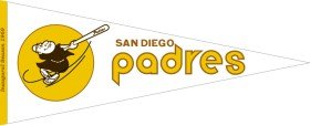 San Diego Padres Cooperstown Wool Pennant - SET OF 6 - Sports Merchandise