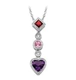 14kt. White Gold, Amethyst, Garnet & Pink Tourmaline Fashion Pendant