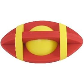 Multi Pet Bongo Ball Football Medium Rubber Dog or Bird Toy by Multi Pet International