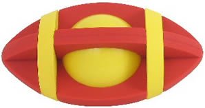 Multi Pet Bongo Ball Football Medium Rubber Dog or Bird Toy