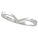 14k White Gold Metal Fashion Ring V Shaped Shank - title=