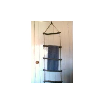 Driftwood Rope Ladder towel Rail 3 Rung