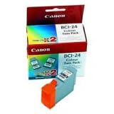 Canon BCI-24 - Colour Ink Cartridge - 24 (Twin Pack)