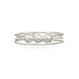 Toe Ring - 3 Wire Sterling Silver with Beads