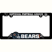 Chicago Bears Black Plastic License Plate Frame