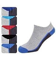 5 Pairs of Cotton Rich Trainer Liner Socks with Stay New™ Technology