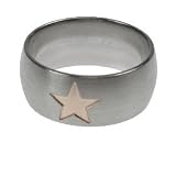 316L Stainless Steel Ring Laser Cut Ring with Matte polish. Width: 10mm