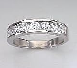 14k Round Cubic Zirconia CZ Wedding Band - Size 5.0