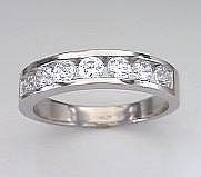 14k Round Cubic Zirconia CZ Wedding Band - Size 9.0