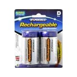 D11000mAhUltraCapacityRechargeableNiMH2Pack