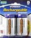 Electronics : D 11000 mAh Ultra Capacity Rechargeable NiMH 2 Pack