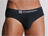 Review   / GrigioPerla Striped Brazil Briefs Navy