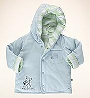 Petit Bebe Pure Cotton Hooded Reversible Jacket