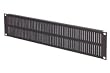 Vertical Slotted Econo Blank Vent Panel Panel Height: 3.5" H (2U space), Color: Black Powder Coat