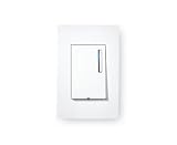Leviton ACI06-1LW Acenti 600-Watt 120-Volt AC Incandescent Dimmer for Single Pole, 3-Way or More Applications, LED Locator and Brightness Display, Alabaster