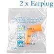 Orange Sponge In Ear Pair Of Reusable Earplugs Plugs