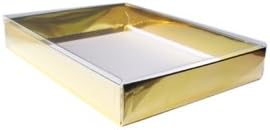 4 Bar Gold Foil Greeting Card Boxes (5 1/4" x 3 3/4" x 1" ) 25/Ctn