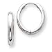Jewelry : 14k White Gold Hinged Hoop Earrings