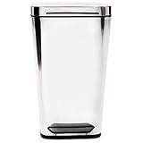 OXO Good Grips 1060576 Polished Stainless Steel Rectangular Trash Can, 10-Gallon