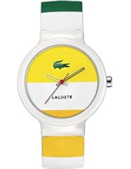 Lacoste Goa White and Yellow Dial White Polyurethane Unisex Watch 2010530