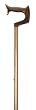 PCP Aluminum Adjustable Cane with Medium Orthopedic Handle, Bronze