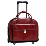 McKleinUSA GLEN ELLYN 94366 Red Leather Detachable-Wheeled Women's Case McKleinUSA GLEN ELLYN 94366 Red Leather Detachable-Wheeled Women's Case