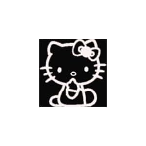 Hello Kitty Sticker sitting White Decal 5"