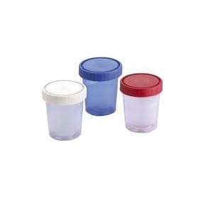 5 x 125mL Urine Sample Test Collection Cup/Pot - with Screw on Lid
