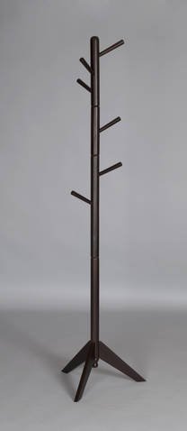Comtemporary Espresso Coat Rack Hall Tree