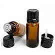 Amber Glass Bottle w/Euro dropper, Black Cap 1oz (30ml)