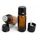 Amber Glass Bottle w/Euro dropper, Black Cap 1oz (30ml)