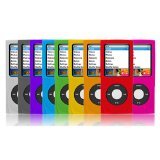 Electronics : TeckNet MT-097 6 Colour silicone case covers for the new Apple Nano 4th Generation 8GB 16GB (SEP 2008 NANO) Black White Blue Pink and Green