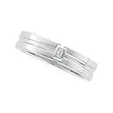 14K White Gold Diamond Wedding Band Duo - Lady's Ring