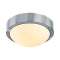 BATHROOM ROUND BRUSHED CHROME CEILING LIGHT [6754]