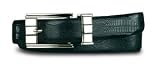 Aquarius 1 1/4 Lizard Leather Black Belt