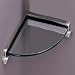 Tier Collection Corner Shelf, 12 x 12 Etched Gray