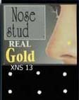 14 karat gold Nose Stud with clear gemstone