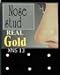 14 karat gold Nose Stud with clear gemstone