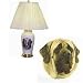 Porcelain Lamp with Mastiff