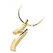 Gorgeous! High-Polish 14k Yellow-gold Pendant Slide 1/4 CT TW 04.00MM Moissanite on a 18 inch Diamond Snake Chain