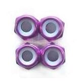 RACERS EDGE 4MM ALUM LOCK NUT (4) - RCE10260P by Racers Edge