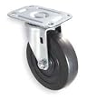 Industrial Grade 1UHL3 Swivel Caster w/Brake, 4 In, 135 Lb, TPR