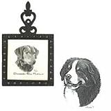 Bernese Mountain Dog Square Trivet, Porcelain by Rosalinde (4.5' x 8')