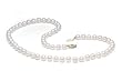 14K Yellow Gold 7-7.5mm Cultured Akoya Pearl Necklace