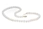 14K Yellow Gold 7-7.5mm Cultured Akoya Pearl Necklace