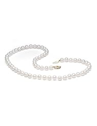 7-7.5 mm Akoya Cultured Pearl 18 Inch Strand Necklace