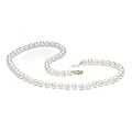 14K Yellow Gold 7-7.5mm Cultured Akoya Pearl Necklace