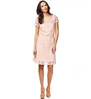 Indigo Collection Floral Lace & Mesh Dress